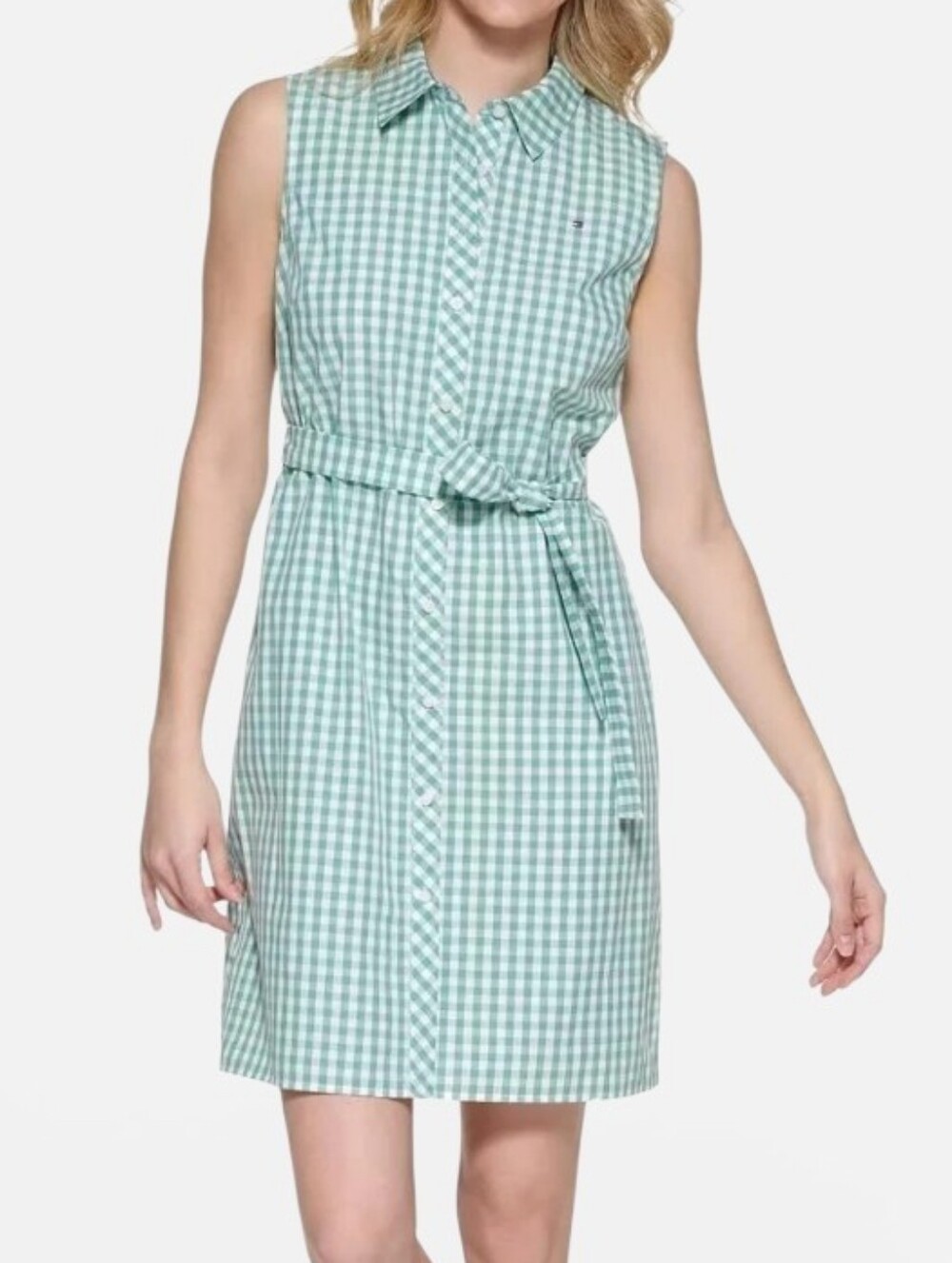 Tommy Hilfiger Gingham Shirt‎ Dress NWT Size 14 Preppy Old Money